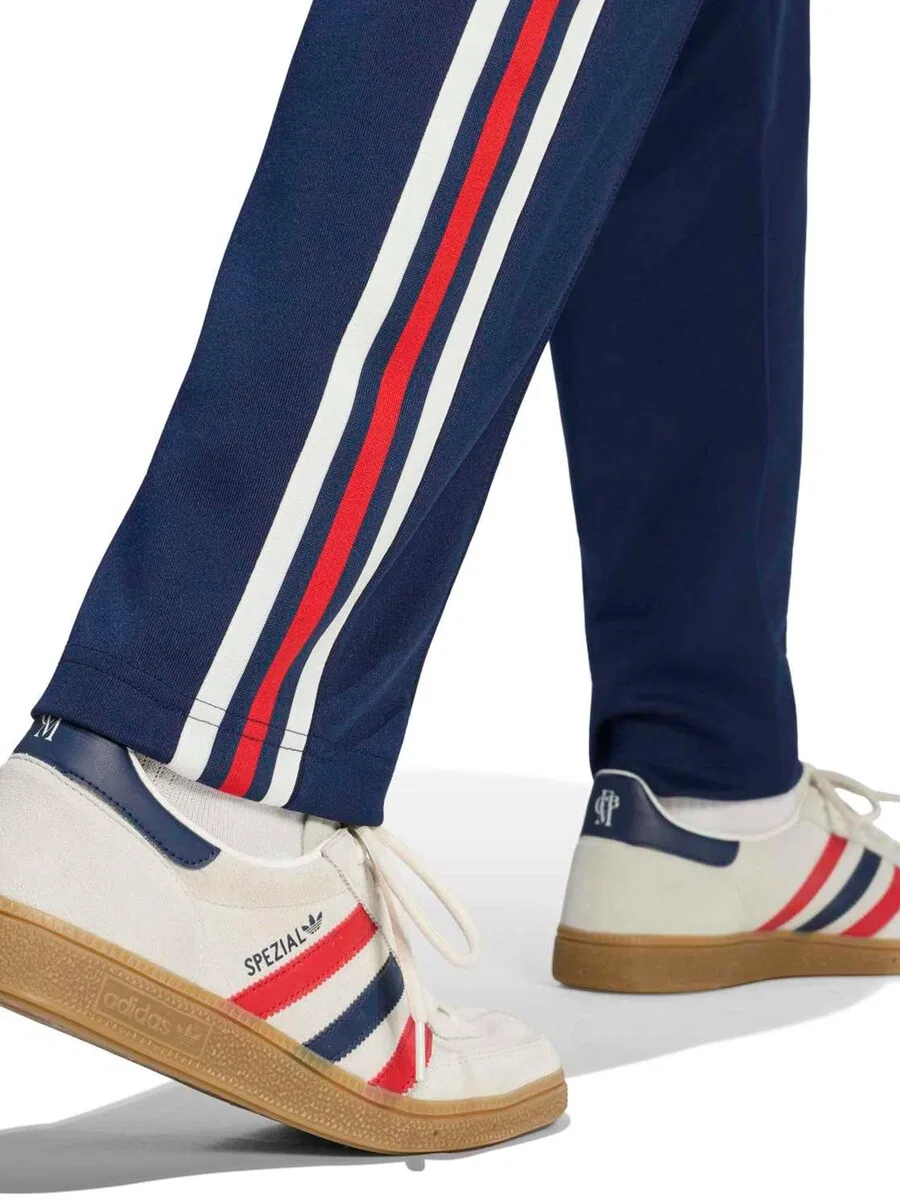 Спортивные брюки ADIDAS PERFORMANCE Tapered Workout Pants 'FC Bayern Munchen' темно-синего цвета — фото 4