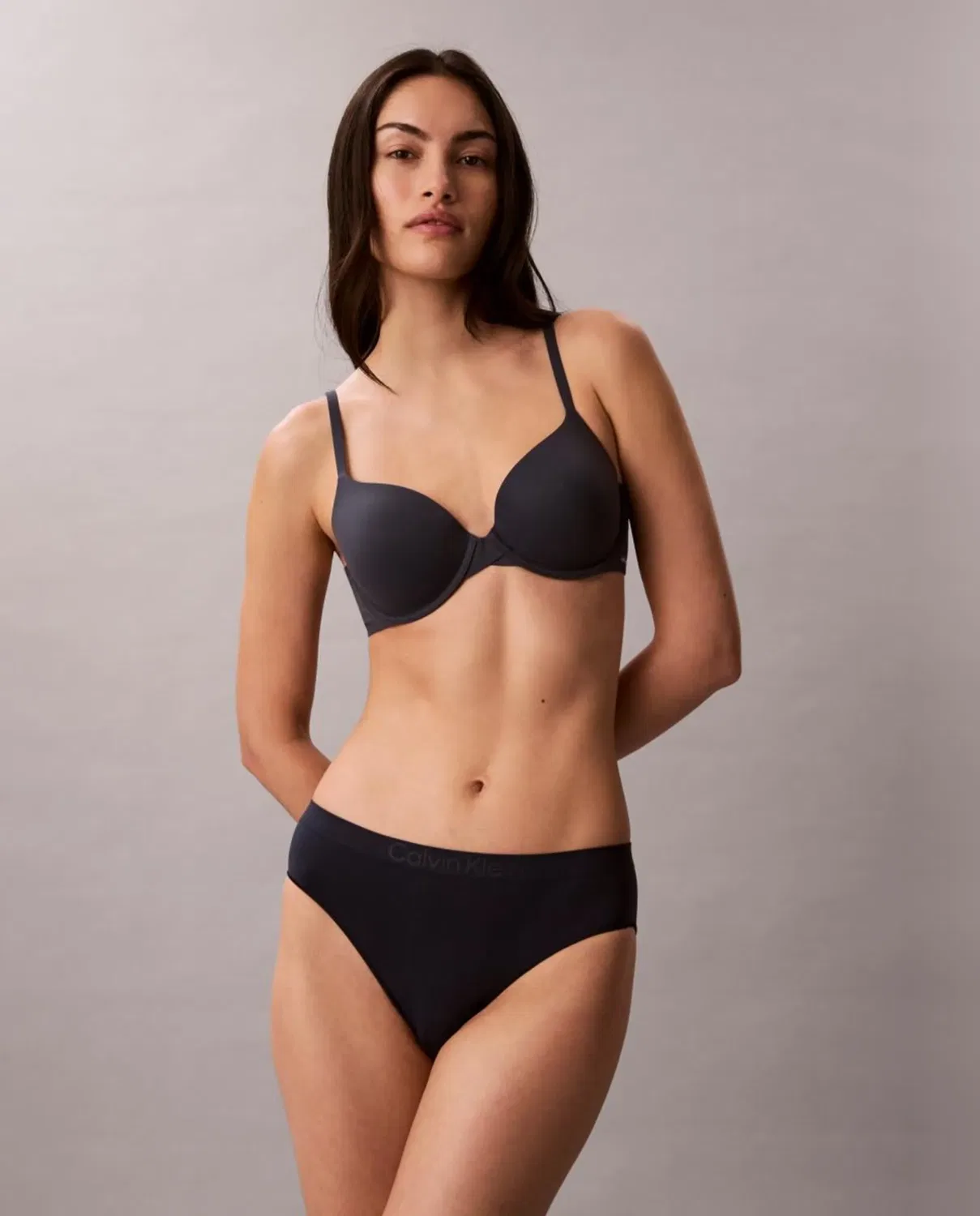 Женские трусы из микрофибры с логотипом Braga Calvin Klein, Azul — фото 2