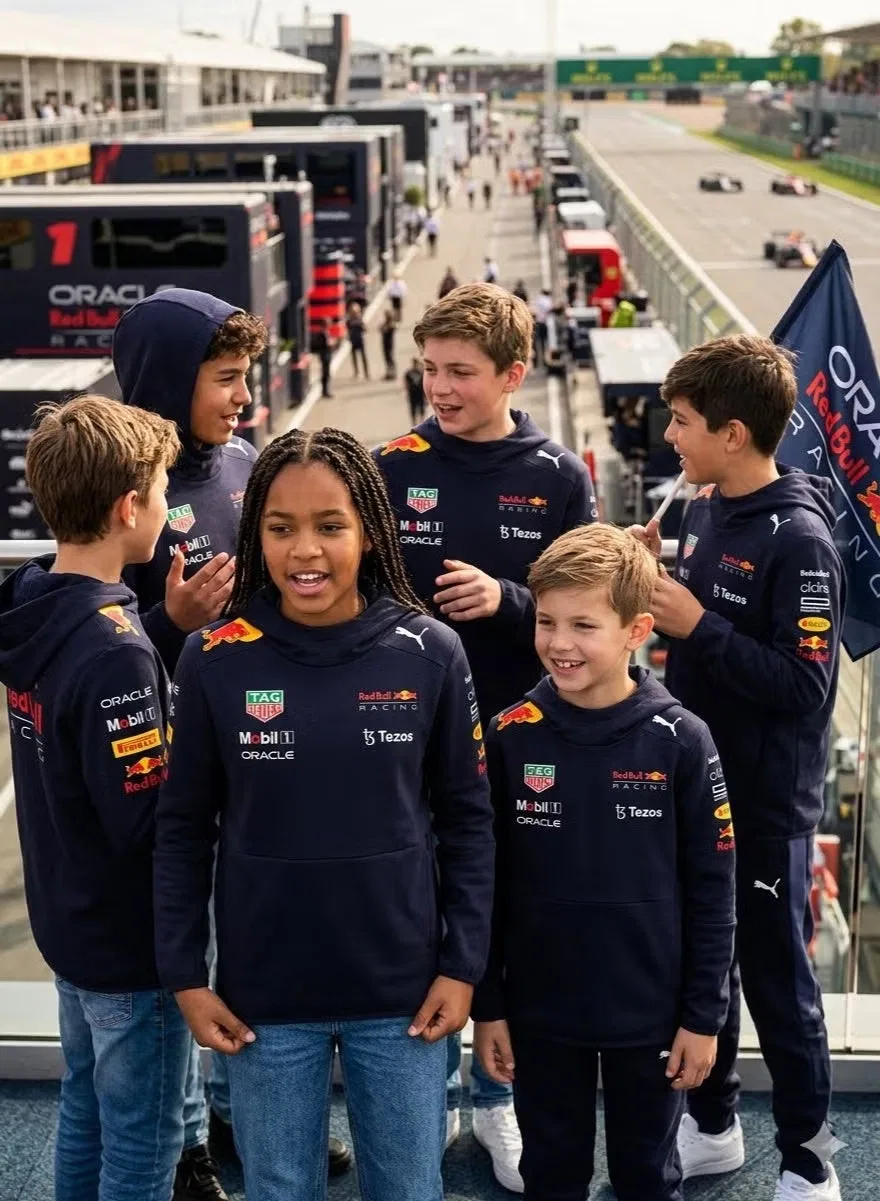 Худи детское с капюшоном RBR RP Kids Team Hooded Sweat Red Bull, темно-синий