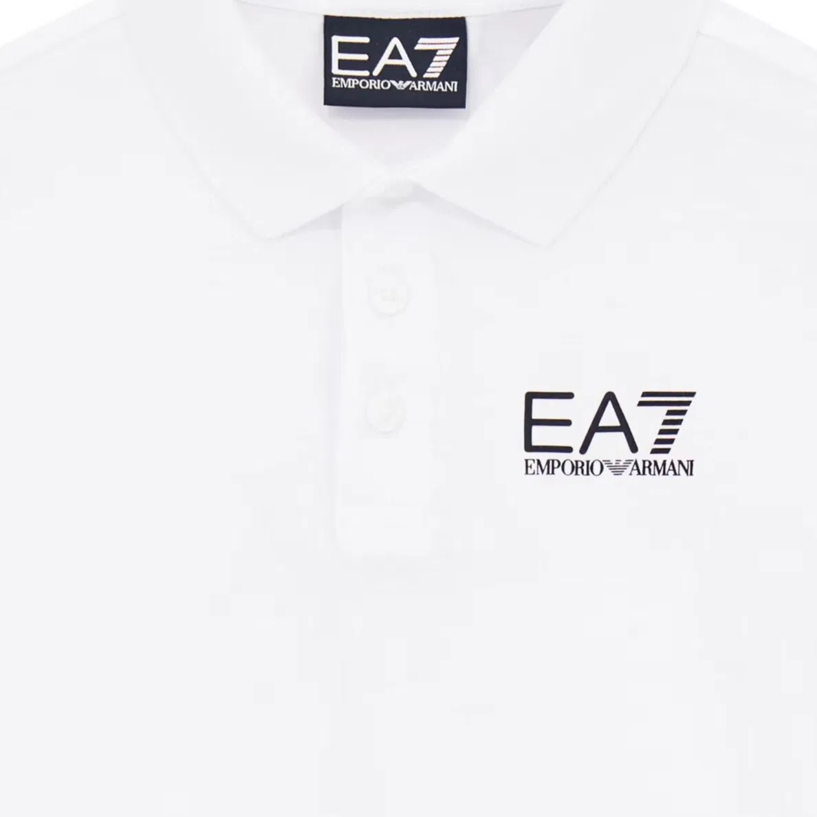 Футболка поло EA7 Kids', White — фото 4