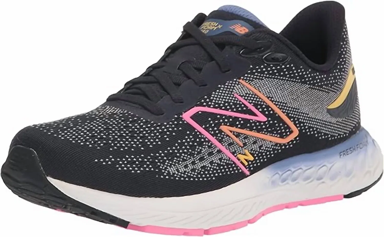 Детские кроссовки для девочек с амортизацией Fresh Foam X 880 V12 New Balance, Eclipse/Moon Shadow/Vibrant Pink