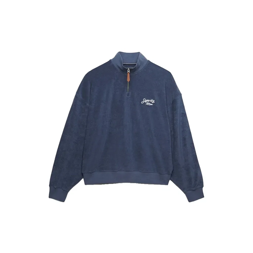 Худи на молнии Superdry Heritage Terry half zip, синий