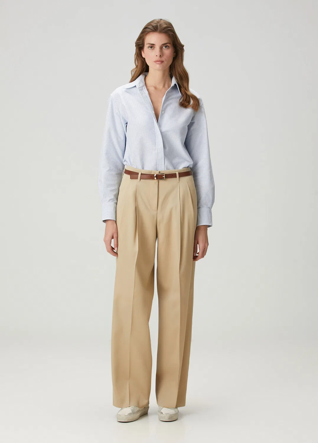Брюки Golden Goose Kum Wide Leg, песочный