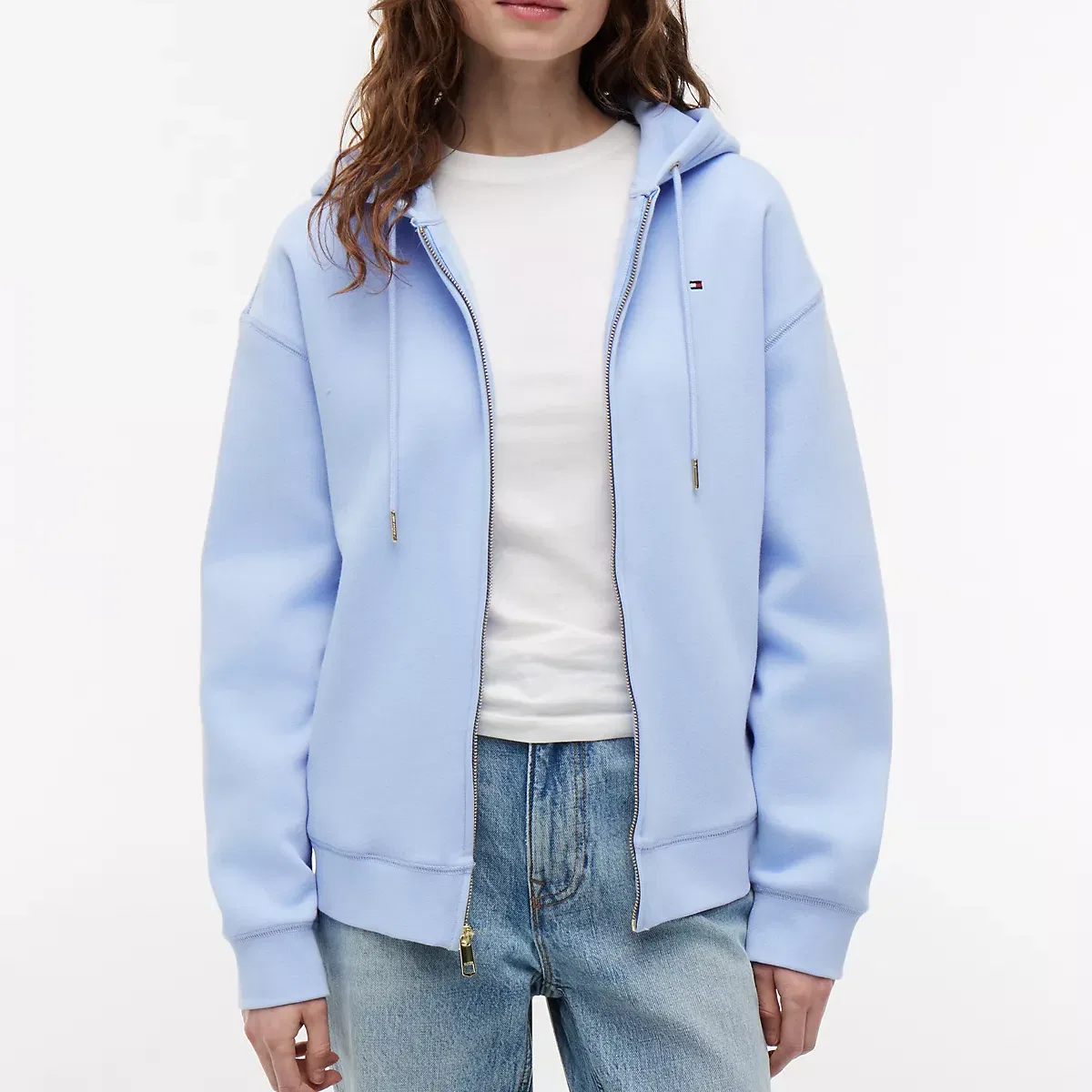 Женский худи с капюшоном Tommy Hilfiger, Light Blue — фото 4