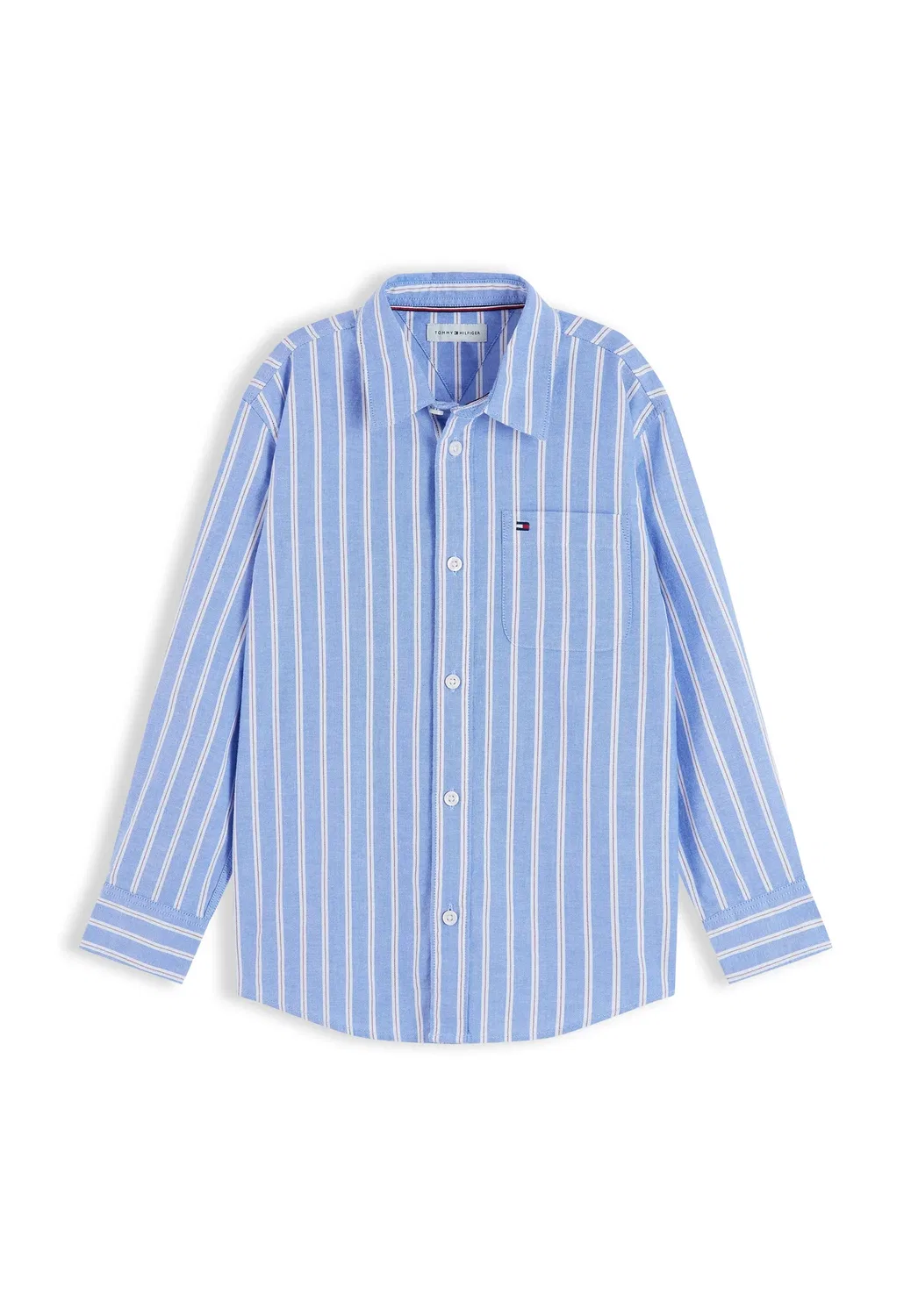 Сезонная оксфордская рубашка Tommy Hilfiger, Vibrant Blue Stripes — фото 4