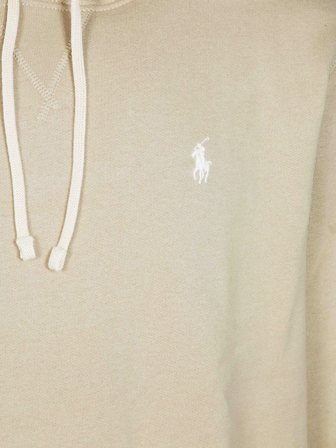 Худи с вышитым логотипом бежевого цвета Polo Ralph Lauren, нейтральные — фото 2