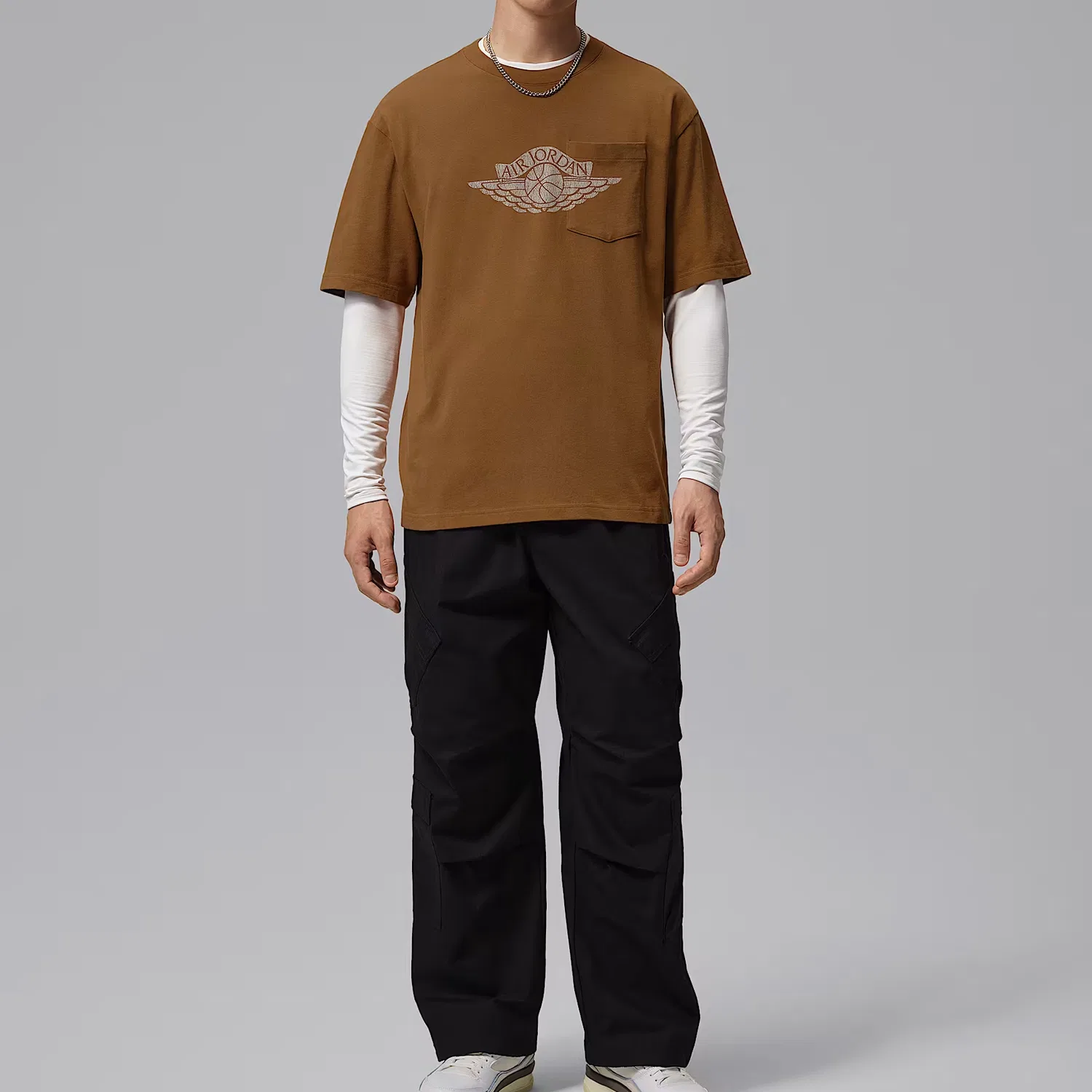 Футболка Flight, Light British Umber/Contour Brown, Jordan — фото 3