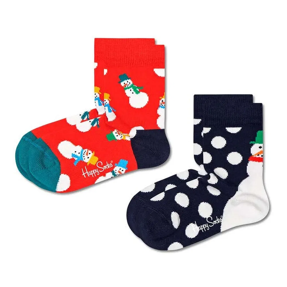 Носки Snowman 2 пары Happy Socks, красный