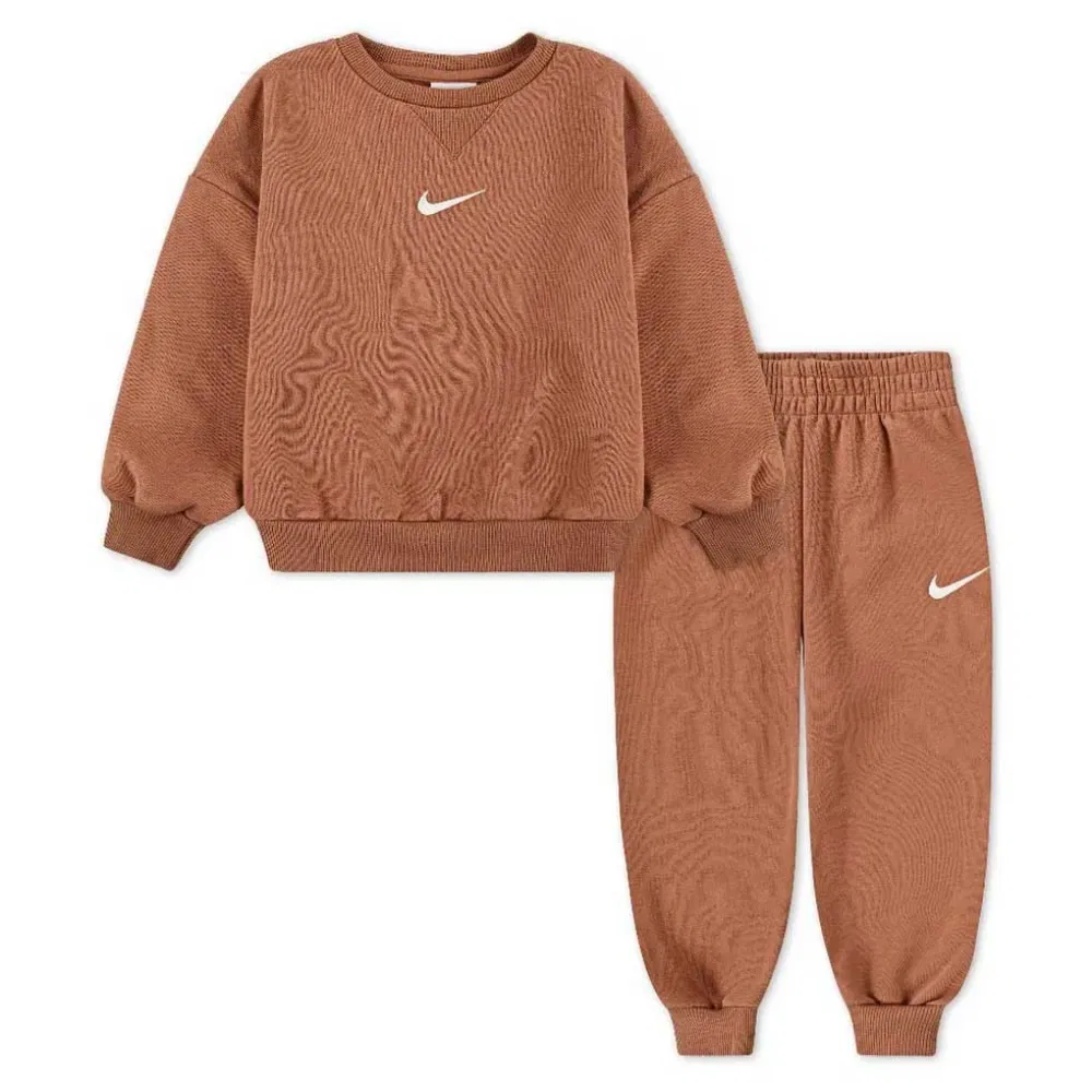 Комплект из флисовой кофты и носков Nike, коричневый