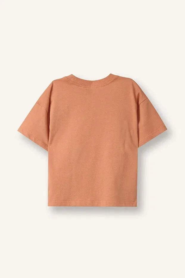 Детская футболка для мальчиков хлопковая Defacto, Orange — фото 3