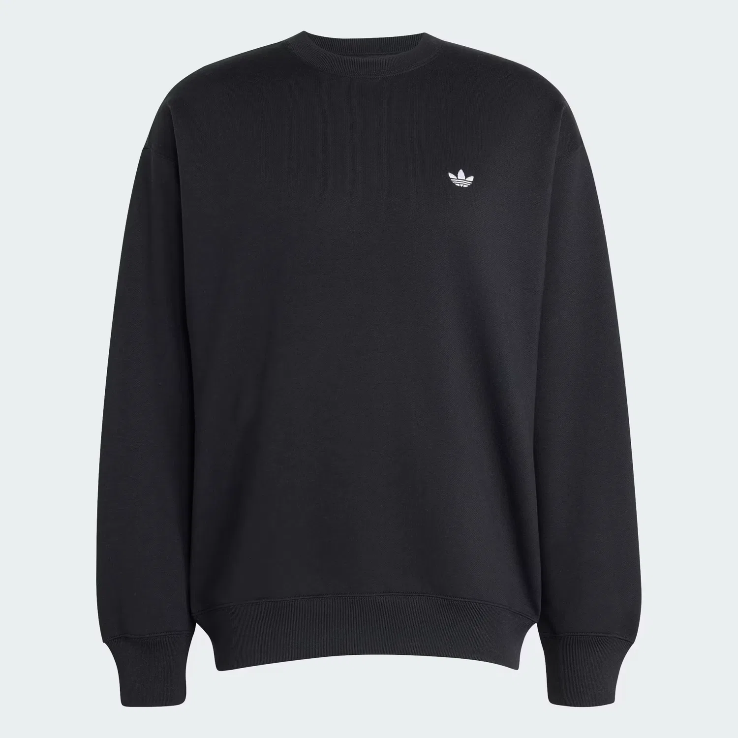 Мужской свитшот свободного кроя Trefoil Essentials Loose Crew Adidas Originals, черный — фото 4