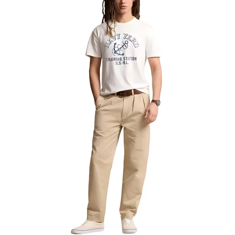 Мужская футболка классическая с коротким рукавом Polo Ralph Lauren, White — фото 3