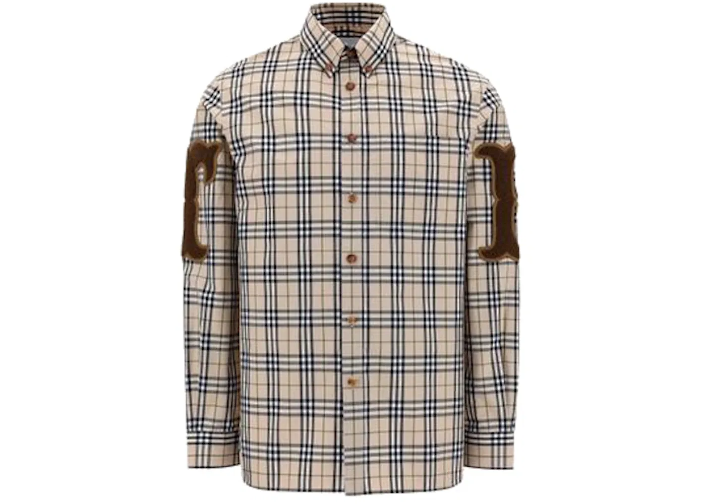 Мужская рубашка с принтом Burberry, Soft Fawn