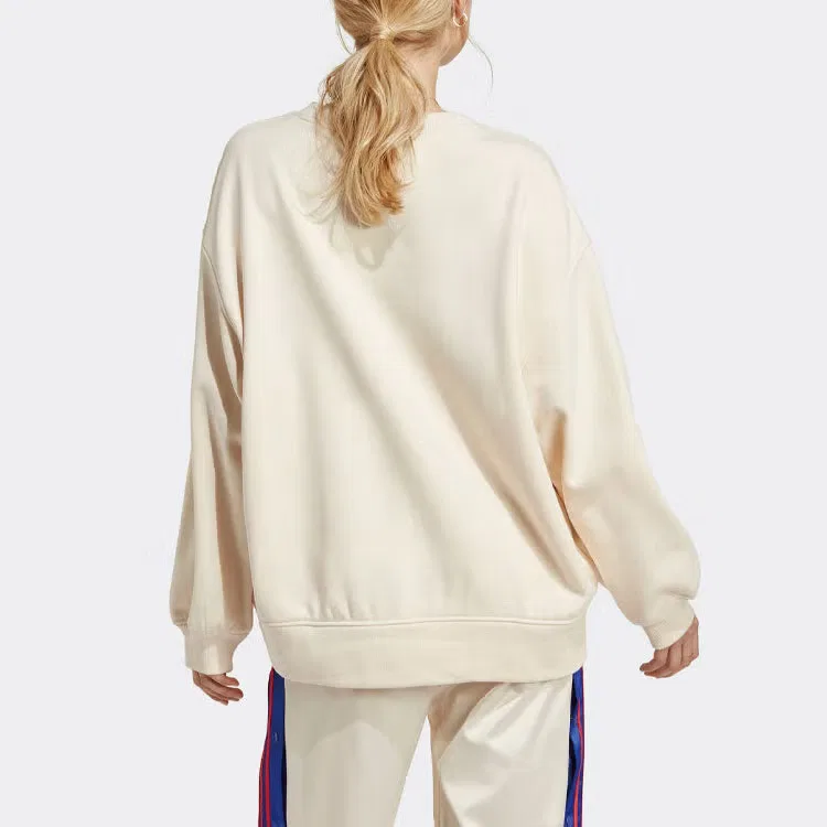 Свитшот оверсайз Adidas, белый — фото 3