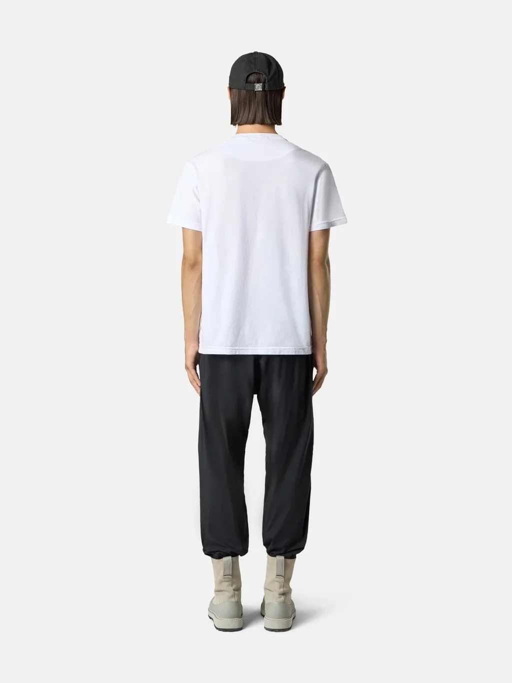 Мужская футболка Stone Island Slim-fit With Compass Patch, белый — фото 3