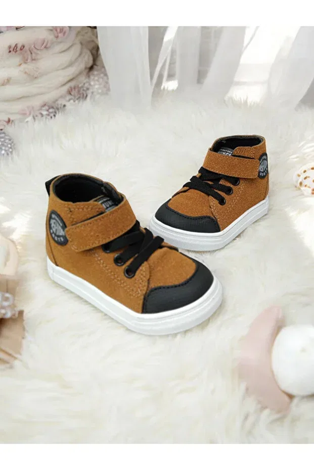 Детские ботинки для девочек с ортопедической стелькой Patik Bebe, Taba — фото 2