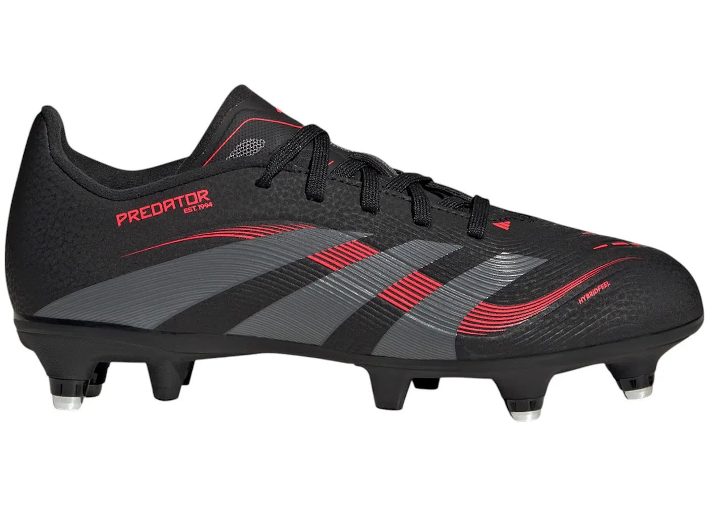 Детские бутсы Predator League SG Adidas, Core Black Grey Four Lucid Red