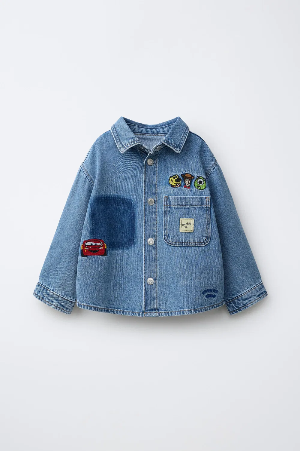 Disney Джинсовая рубашка ZARA, Mid-blue