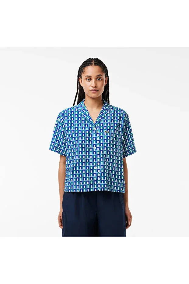 Рубашка Lacoste Is8-Green свободного кроя, зеленый