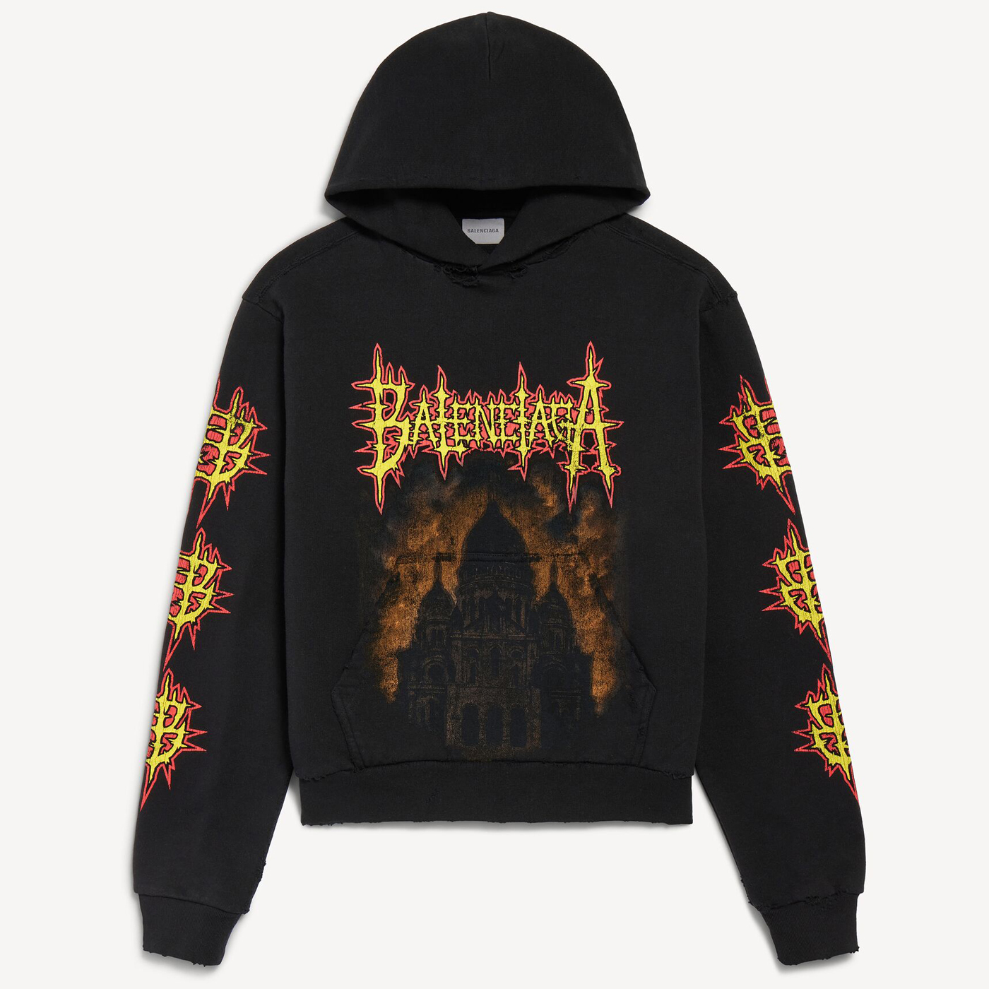 Худи Balenciaga Sacré Cœur Medium Fit, черный