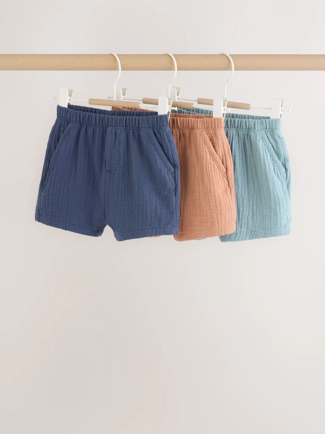 Шорты тканевые, 3 шт, Blue/Brown Next