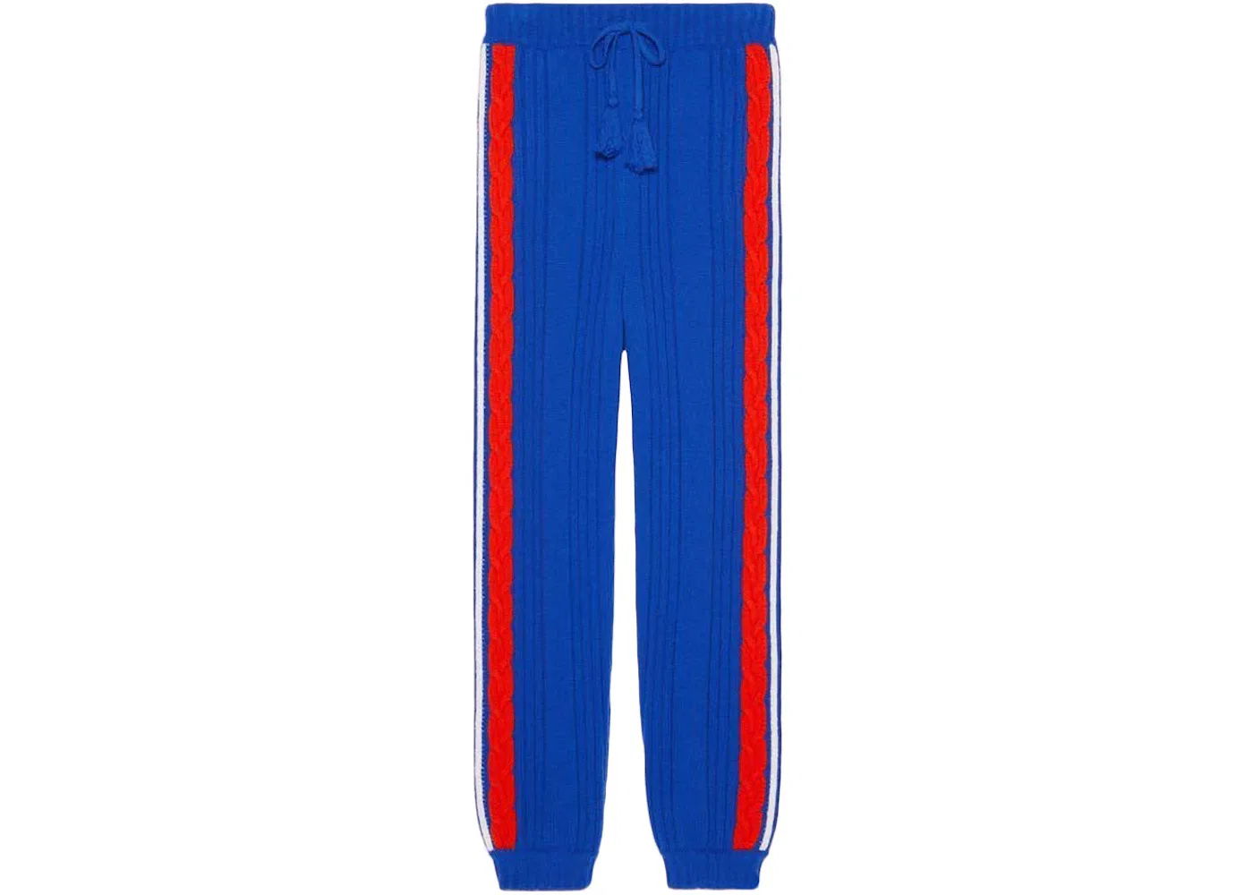 Мужские трикотажные брюки с принтом Pants Gucci, Blue/Red/White