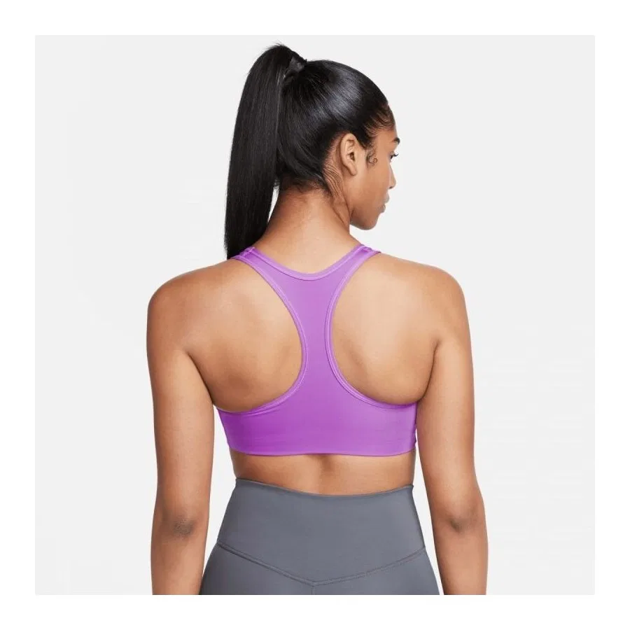 Спортивный бюстгальтер без рукавов Nike Dri-FIT Swoosh, Фиолетовый — фото 4
