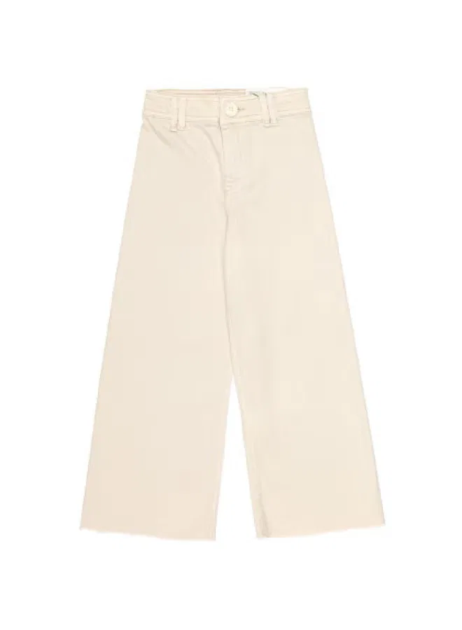 Штаны прямые джинсовые Zara, бежевый