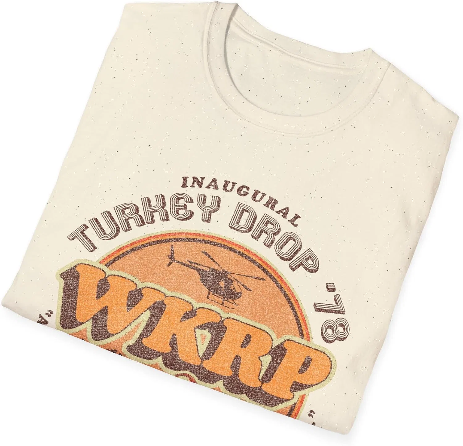 Футболка с принтом Turkey Drop WKRP, Natural — фото 4