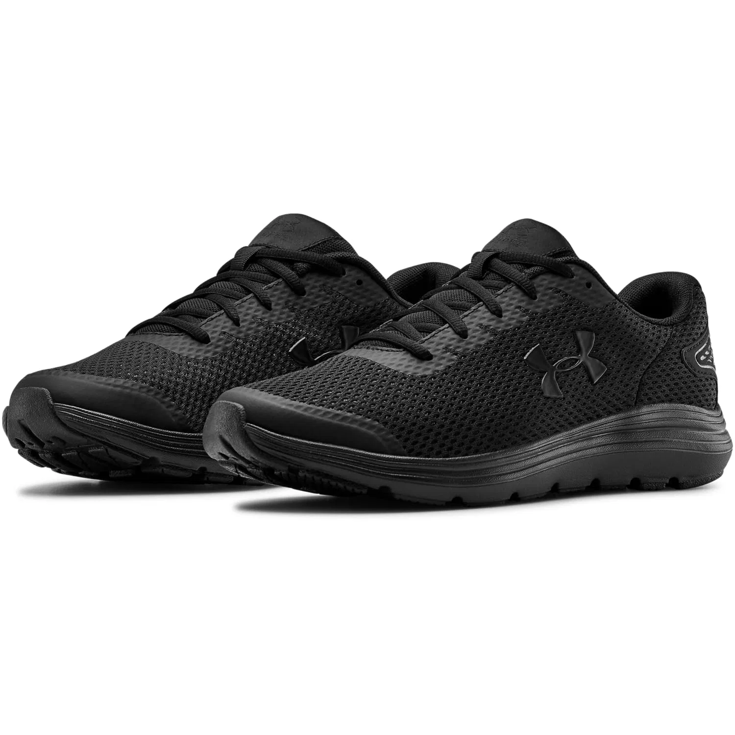 Детские беговые кроссовки для мальчиков с сетчатым верхом Pre School Surge 2 Under Armour, Black — фото 3
