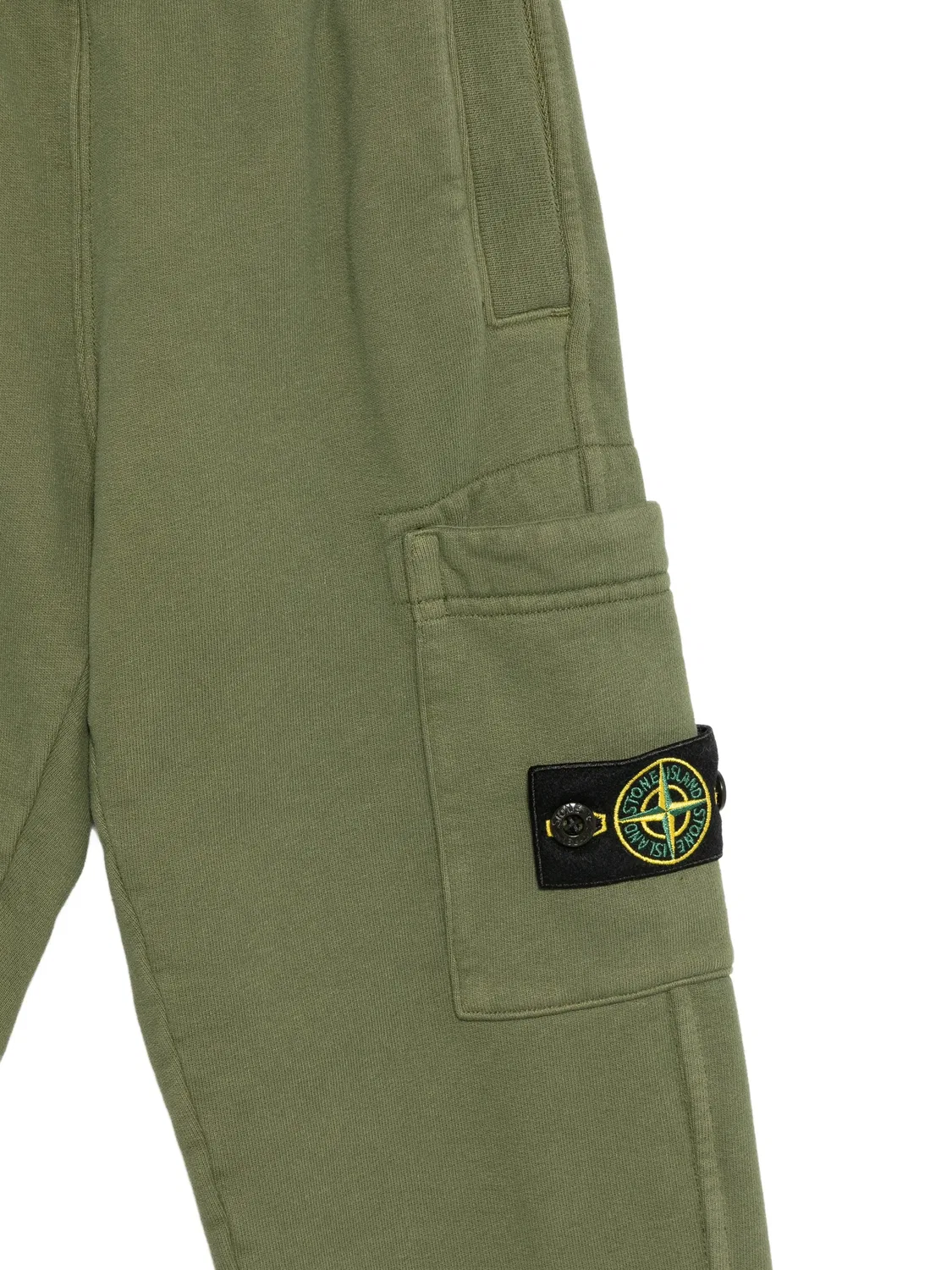 Брюки-карго хлопковые зеленые Stone Island, зеленый — фото 3