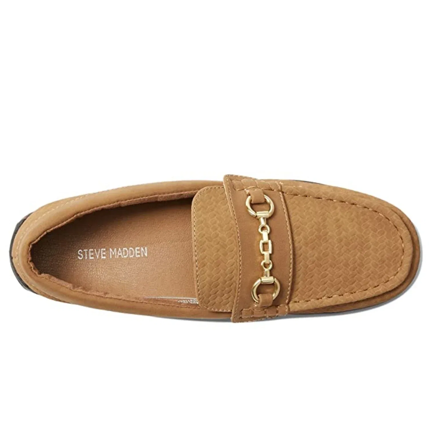 Детские лофферы без шнуровки с мысом мокасин Justinn Steve Madden, коричневый — фото 2