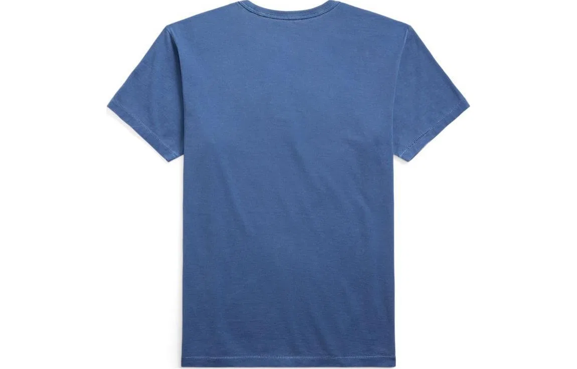 Футболка из хлопка с принтом Polo Ralph Lauren, Blue — фото 3
