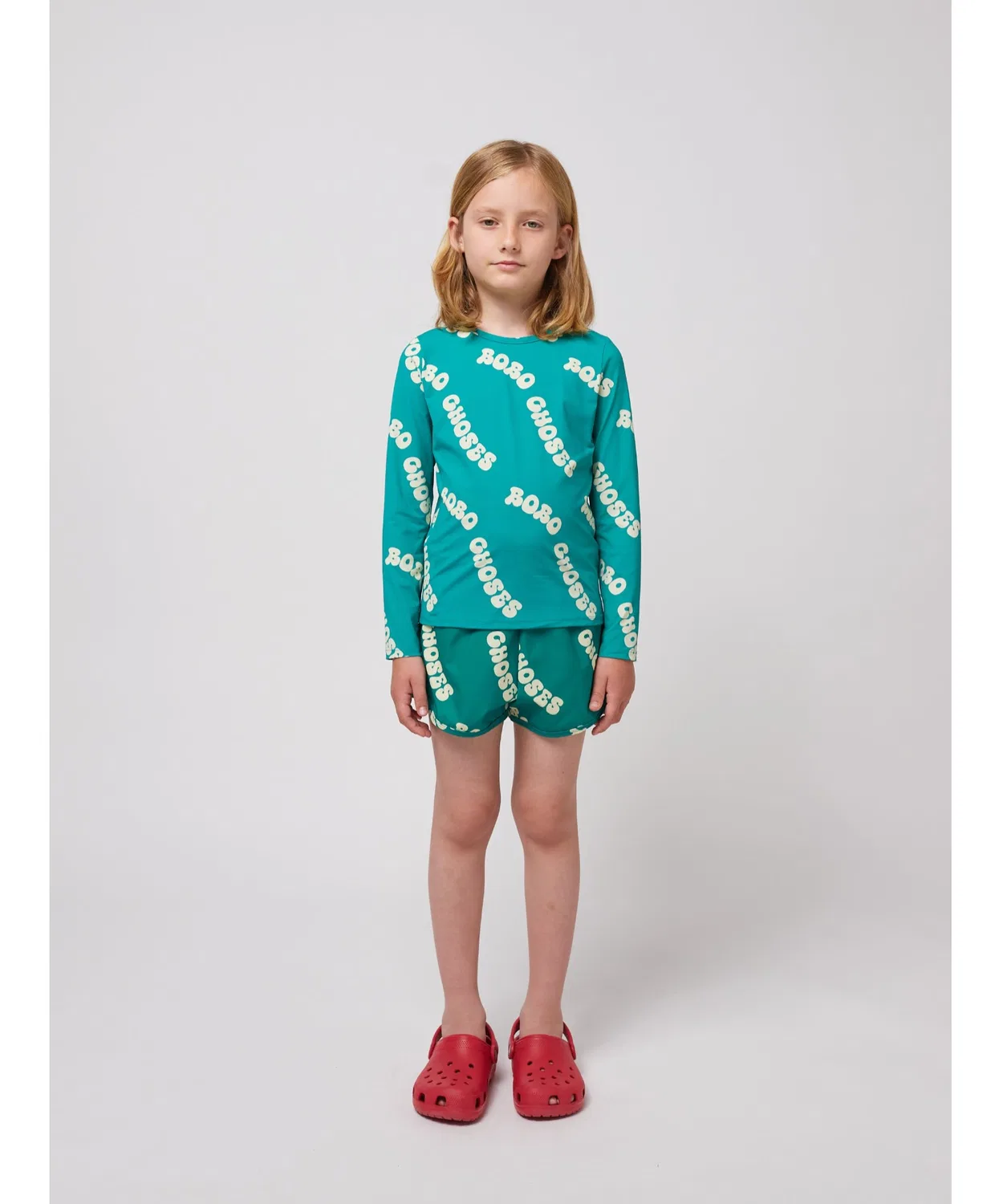 Детская футболка для плавания с длинным рукавомWavy Bobo Choses BOBO CHOSES, Green — фото 2