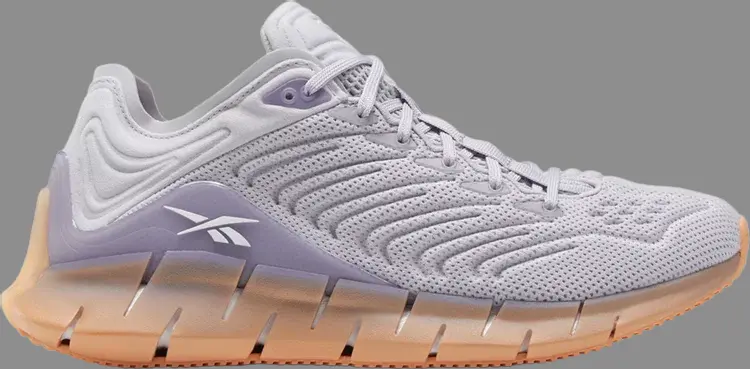 

Кроссовки wmns zig kinetica 'sterling grey sunbaked orange' Reebok, серый