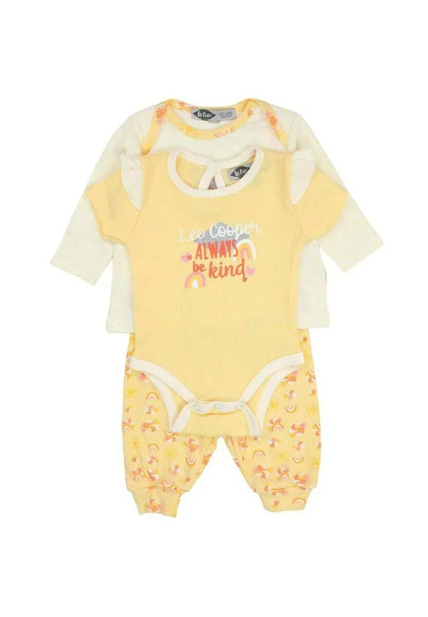 Ensemble imprimé logo - body Lee Cooper, Blanc