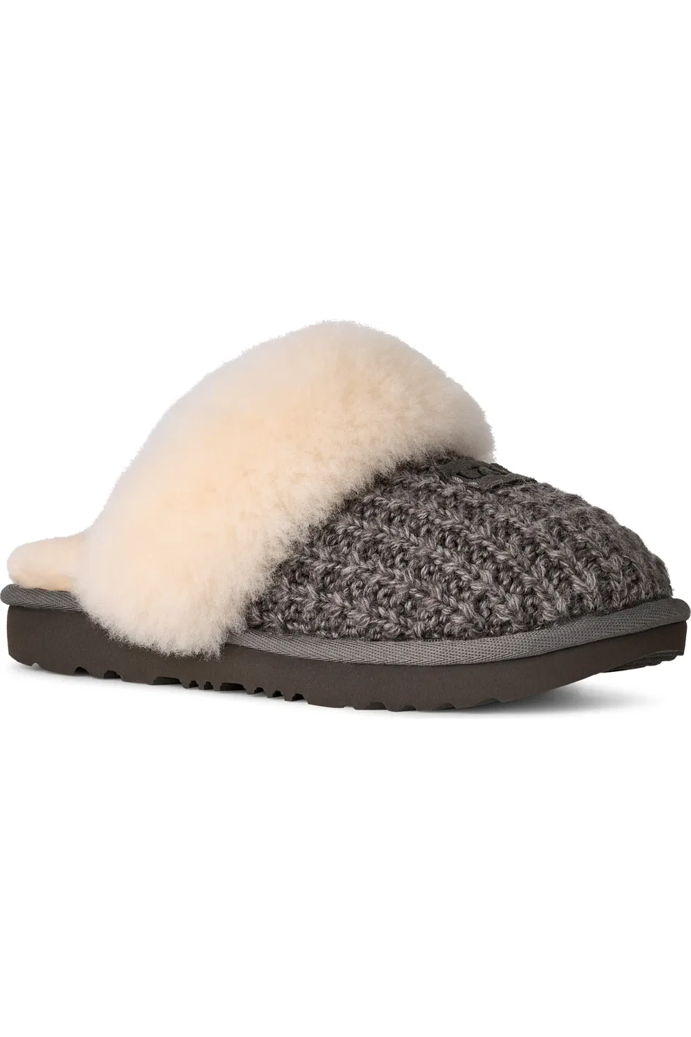 Тапочки детские вязаные с подкладкой из UGGplush Cozy Knit II UGG, Charcoal