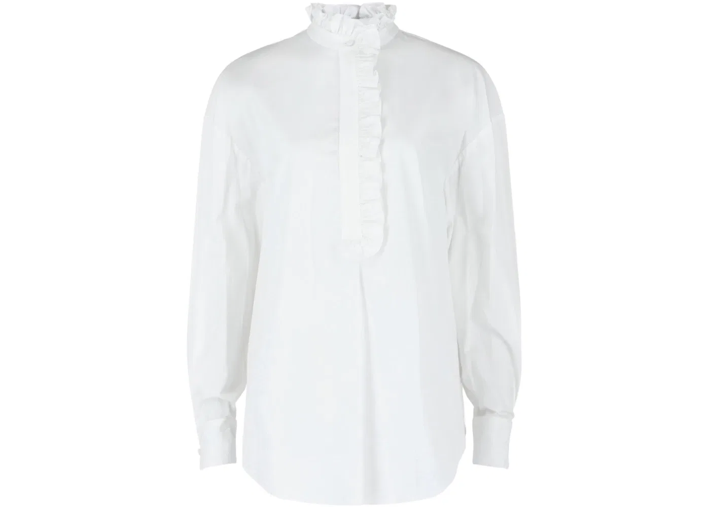Женская футболка с рюшами Alexander McQueen, Optical White