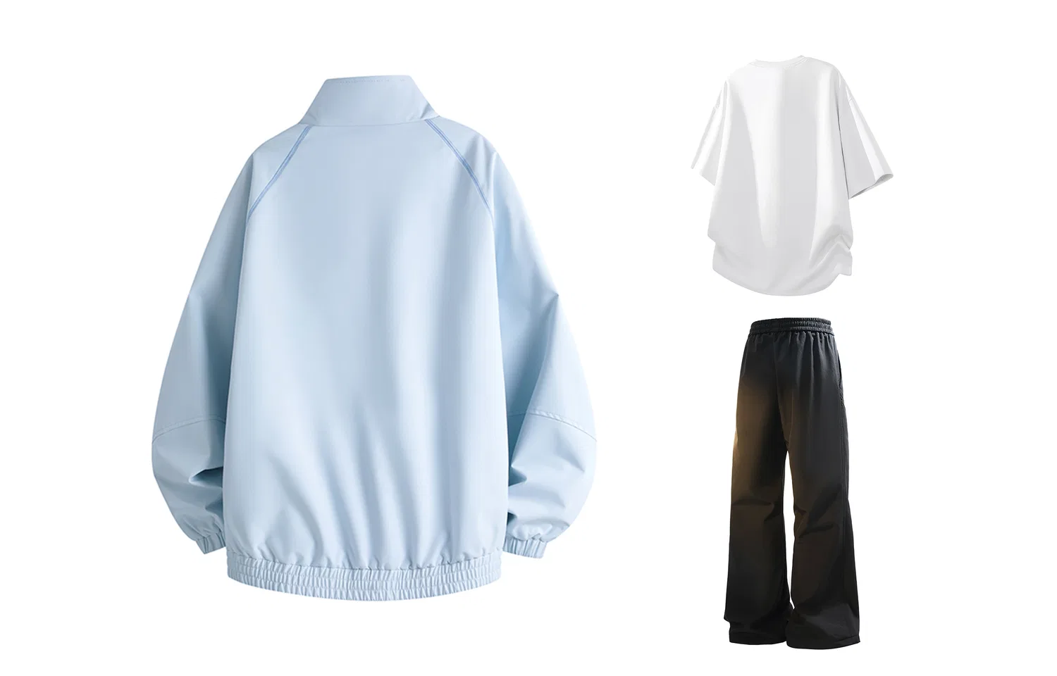 Детский комплект из куртки и брюк из софтшелла с принтом Pine Feather Blue+White+Black WARRIOR — фото 3