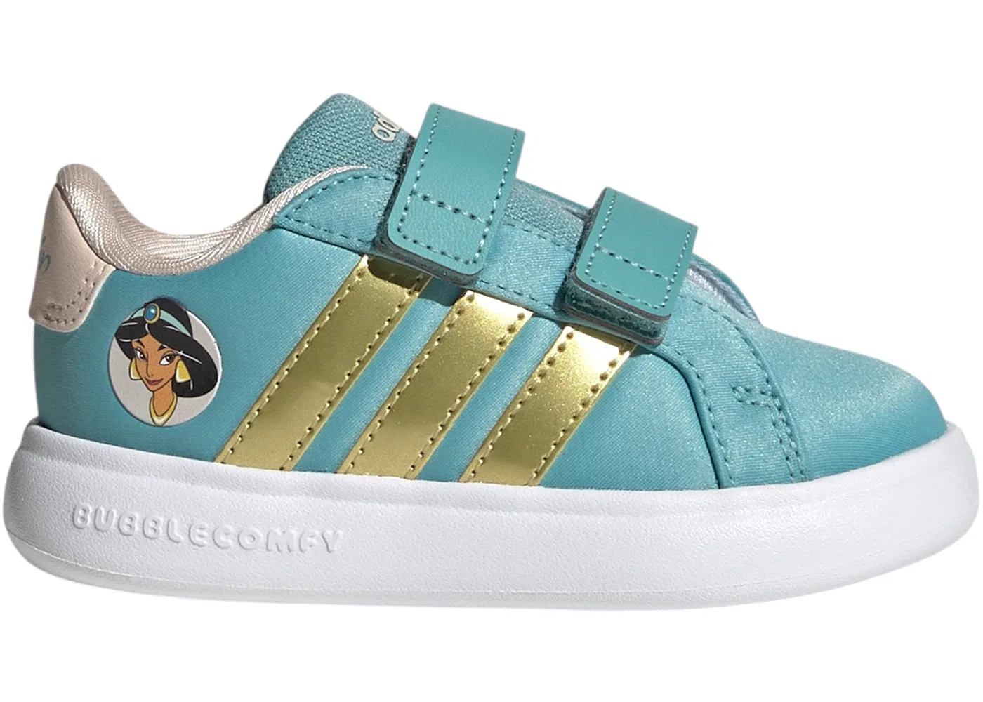Детские кроссовки с принтом Adidas Grand Court 3.0 Adidas, Mint Ton/Gold Metallic/Wonder Quartz