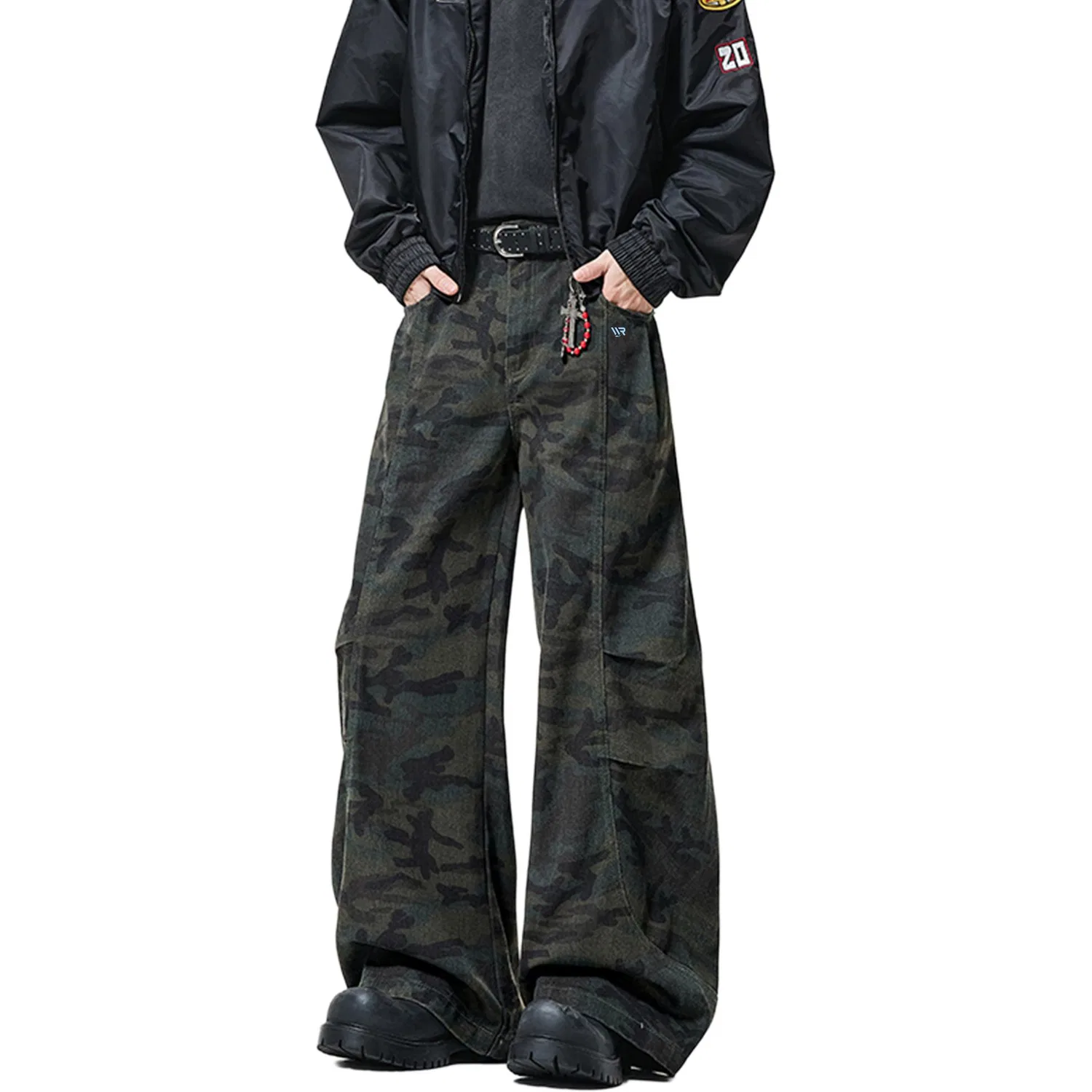 Детские джинсы с камуфляжным принтом, Camouflage DIY Badge, WARRIOR — фото 4