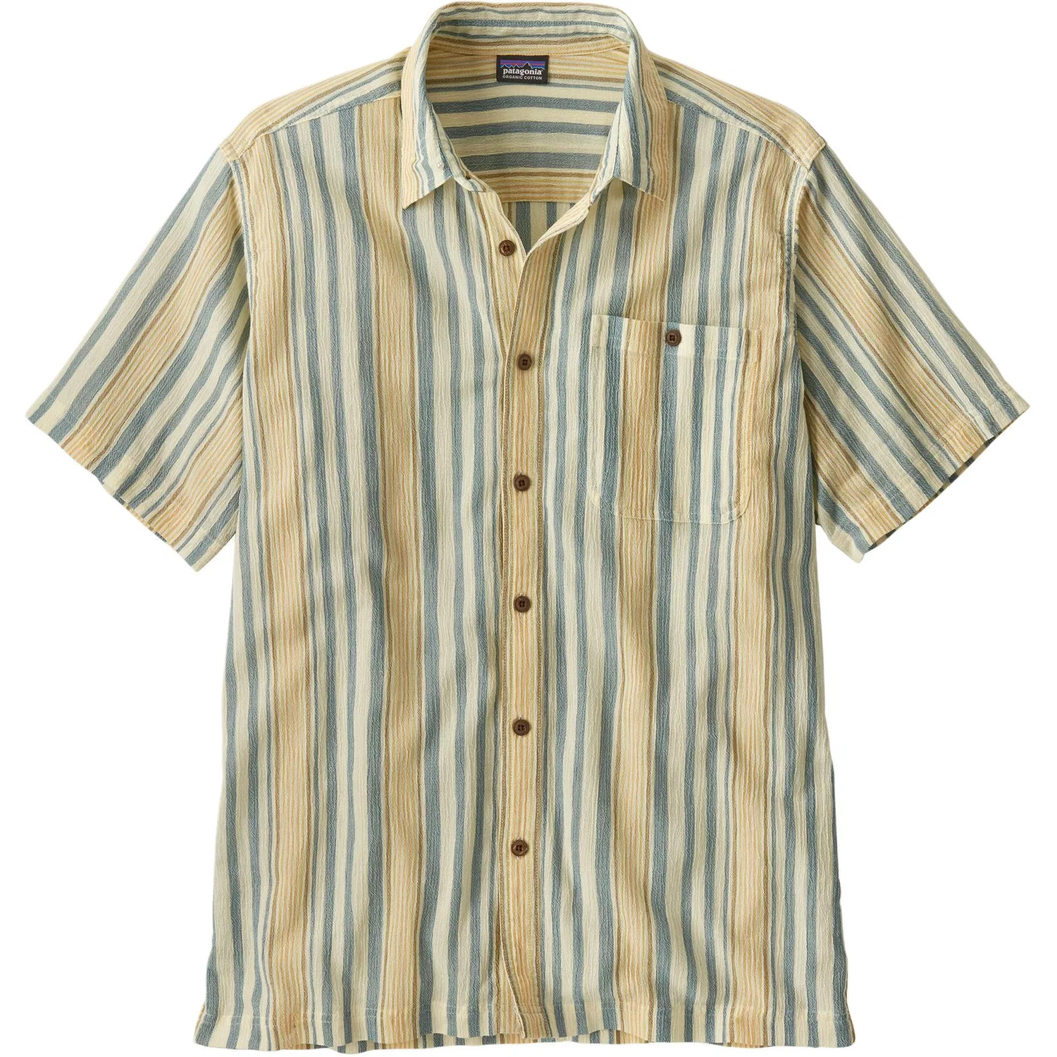 Мужская рубашка с длинным рукавом Patagonia A/C Shirt, Buttercup Yellow/SNYE