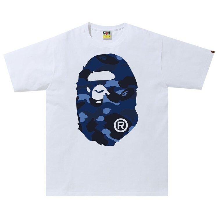 

Футболка BAPE Color Camo Big Ape Head Tee 'White/Blue', белый