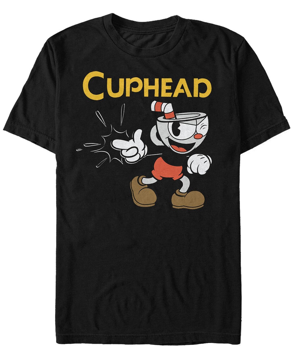 

Мужская футболка с коротким рукавом cuphead gotcha Fifth Sun, черный