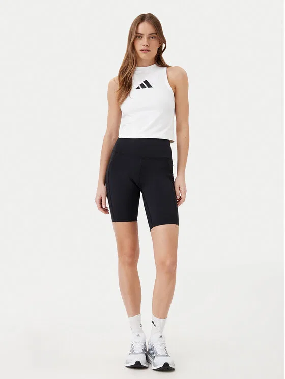 Топ slim fit Adidas, белый — фото 2