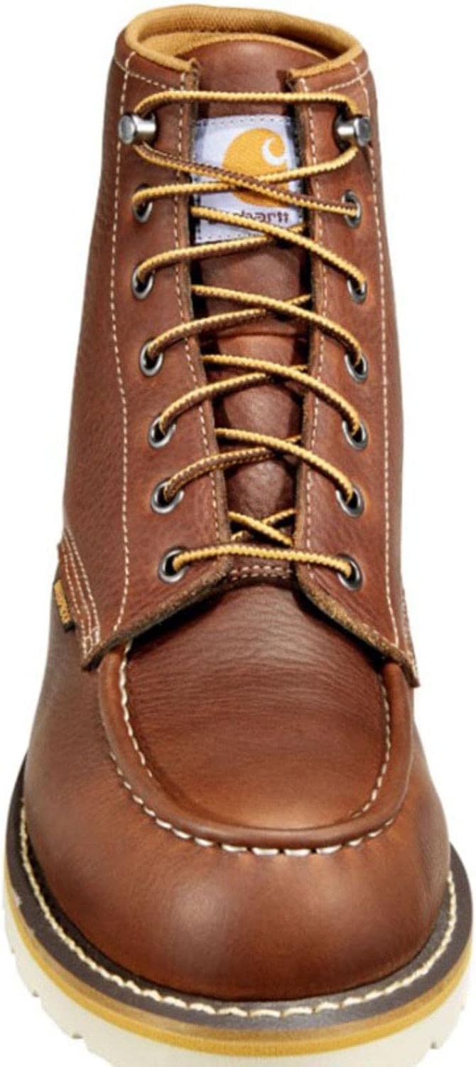 Carhartt мужские 6-дюймовые водонепроницаемые рабочие ботинки Soft Toe с клиновидной подошвой, Tan — фото 4
