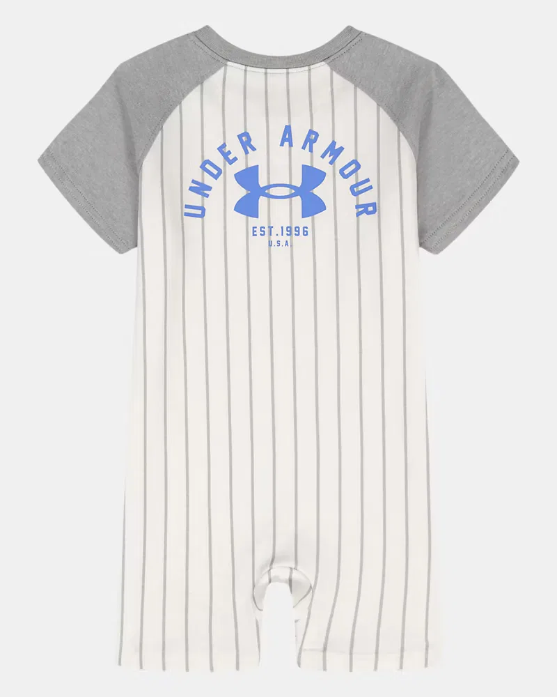 Комбинезон-шорты быстросохнущие из хлопка UA Baseball UnderArmour, Mod Gray/Horizon Blue — фото 3
