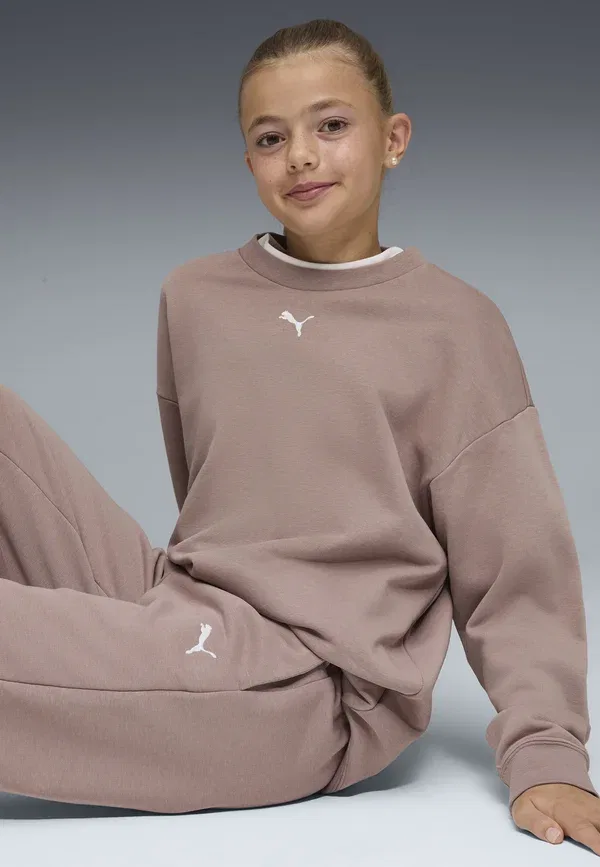 Спортивный костюм хлопковый Loungewear set Puma, Sandstone, песочный — фото 3