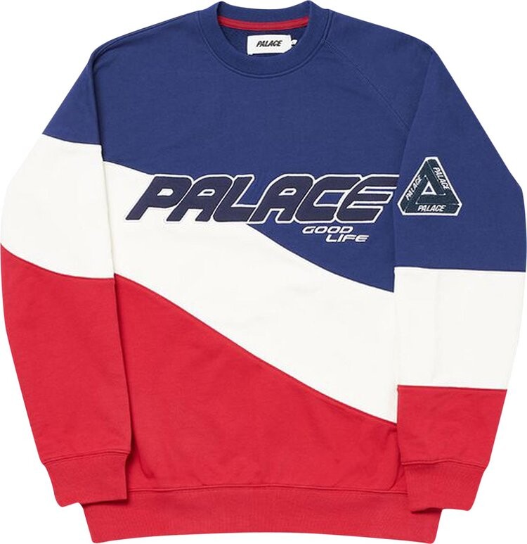 

Толстовка Palace Sign Das Waver Crew 'Blue/White/Red', синий