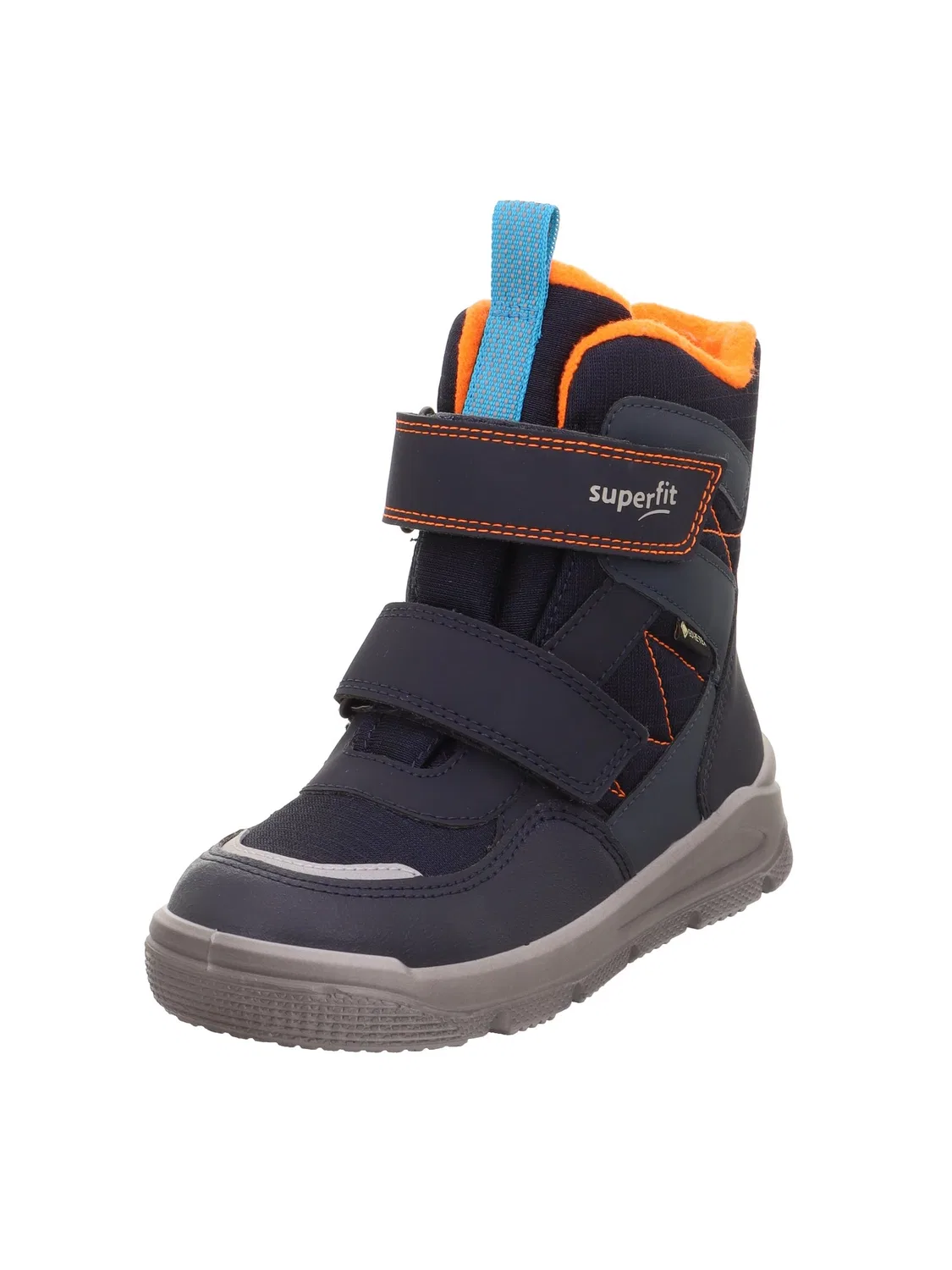 Детские снежные ботинки для мальчиков с мембраной Mars Warm Gefütterte Gore-Tex Superfit, Blue Orange 8000